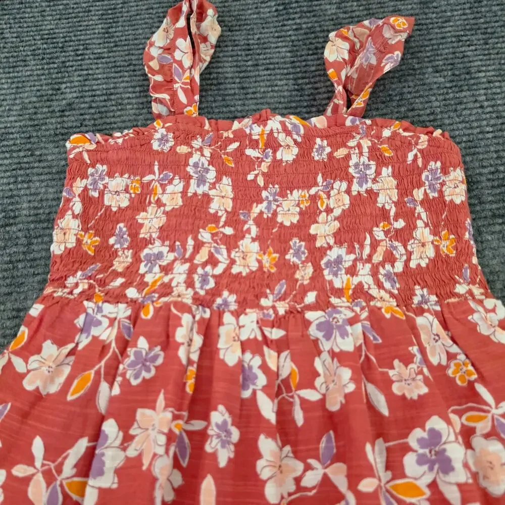 GAP Kids Girl's Size Medium Floral Print Ruffle Hem Lined Sundress NWT